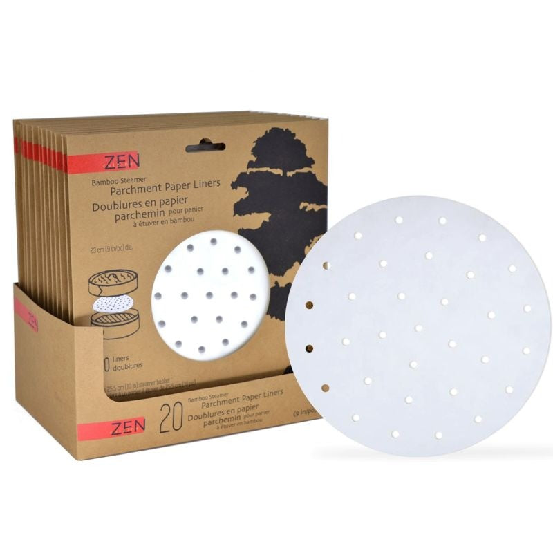 Zen Cuisine Steamer Liner 9" / 10" - 20 Pack