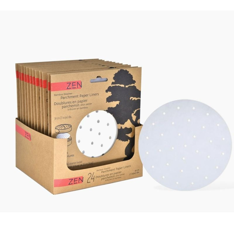 Zen Cuisine Steamer Liner 7" / 8" - 24 Pack - iQ living