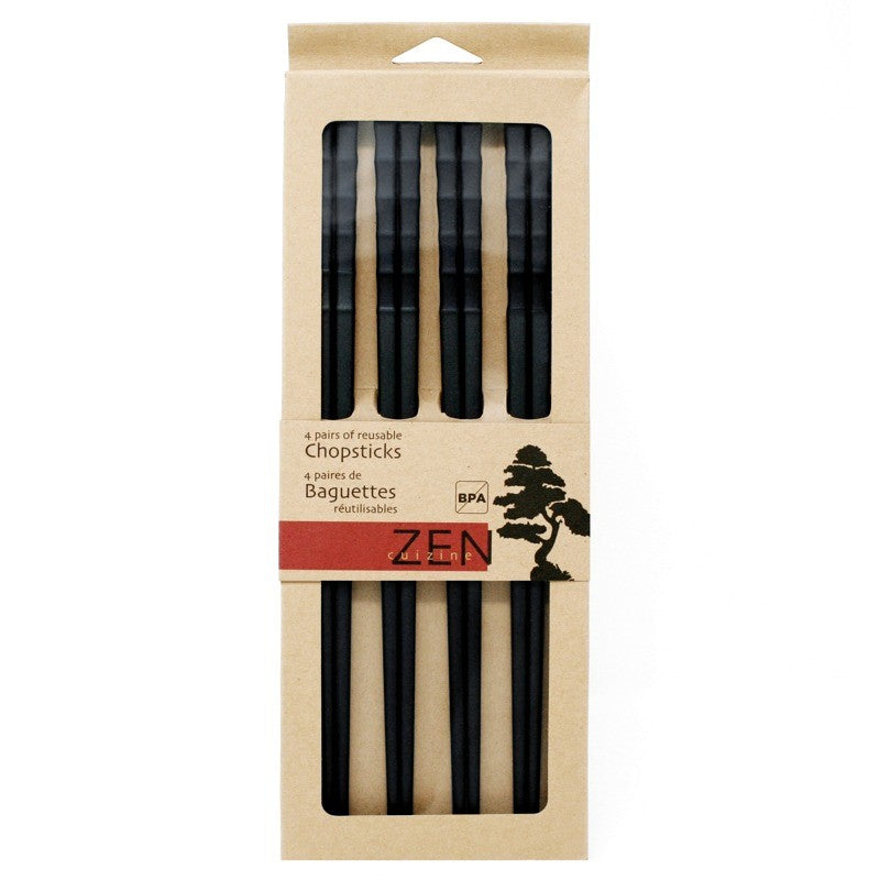 Zen Chopsticks S/4 Black - iQ living