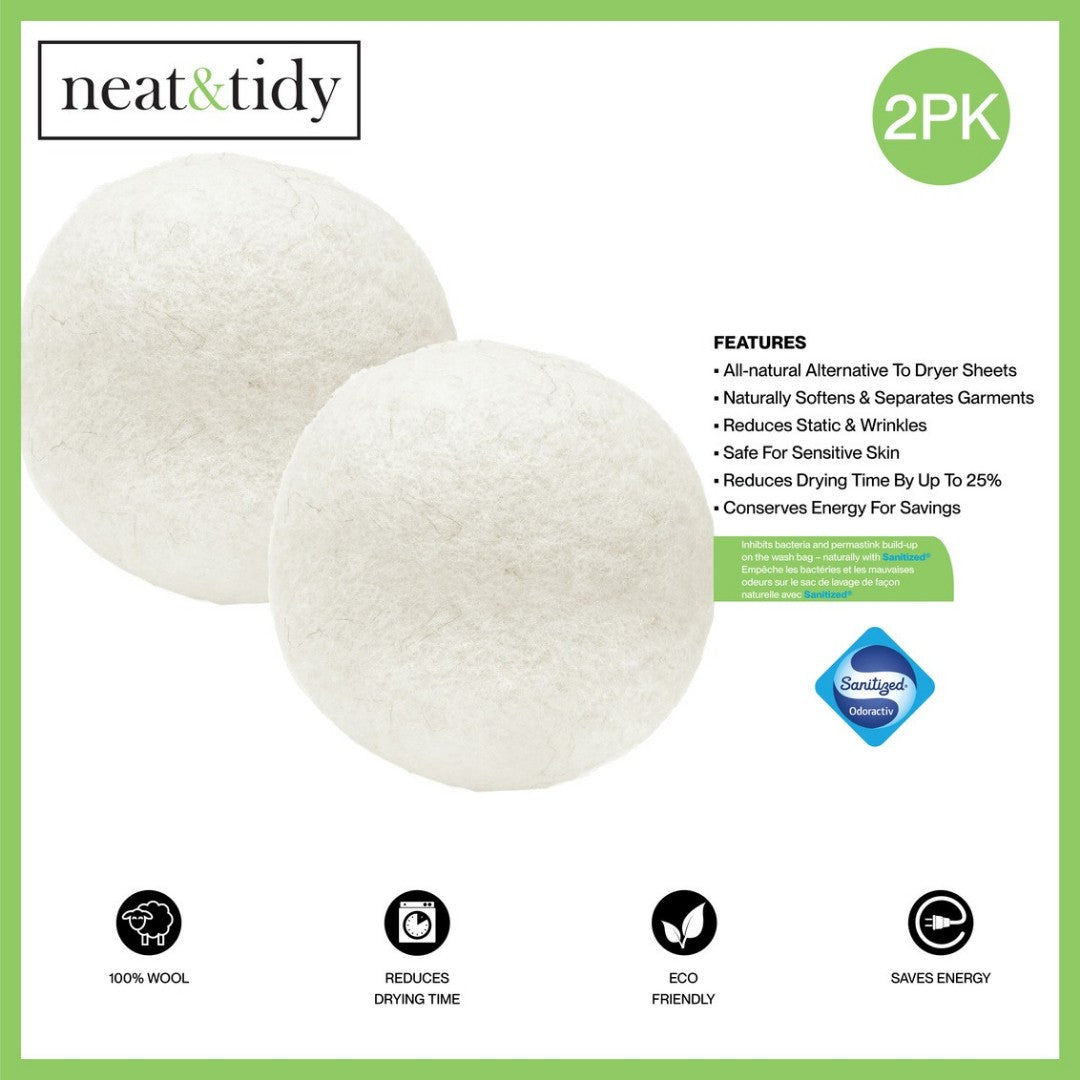Neat &amp; Tidy Wool Dryer Ball Set Of 2 - iQ living