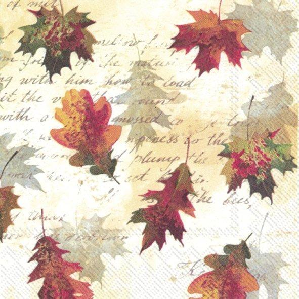 IHR Cocktail Napkin 20 Pack Falling Leaves