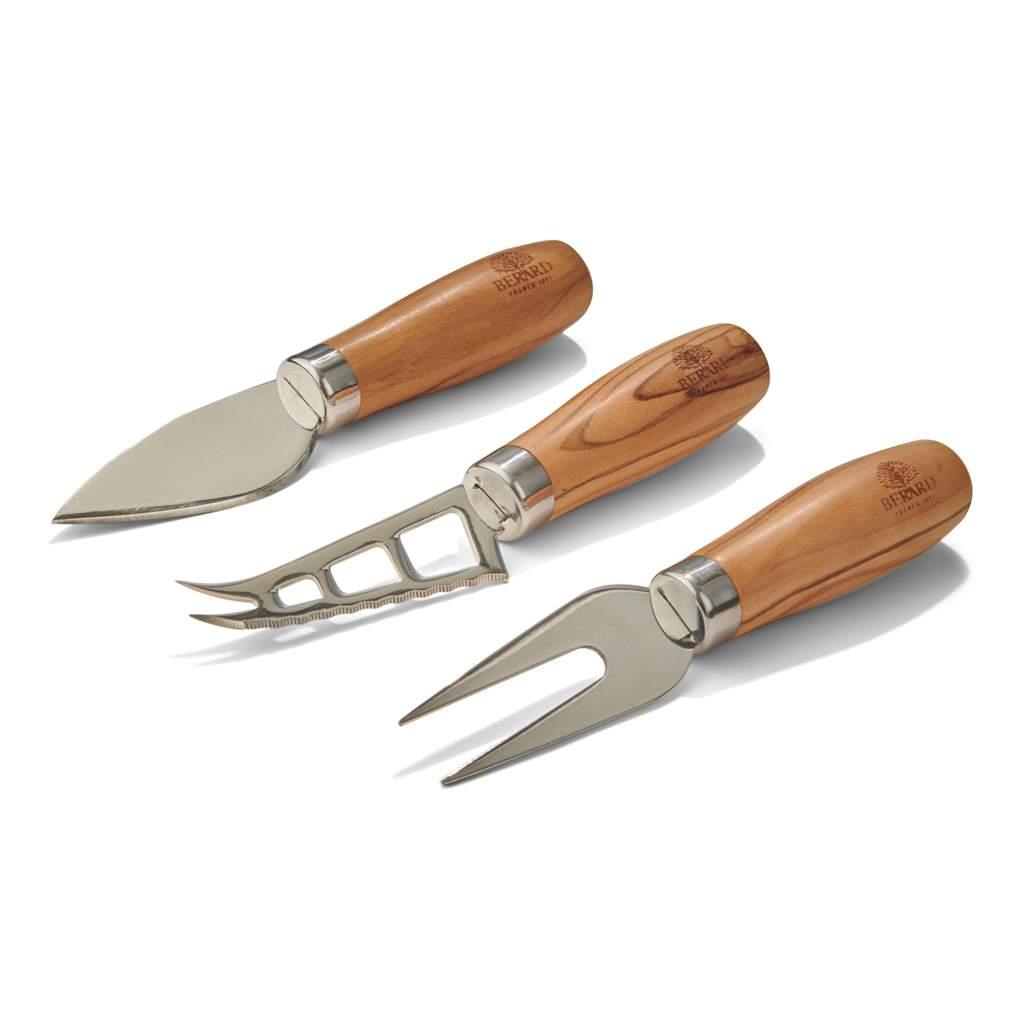 Berard Olivewood Cheese Knife Set Of 3