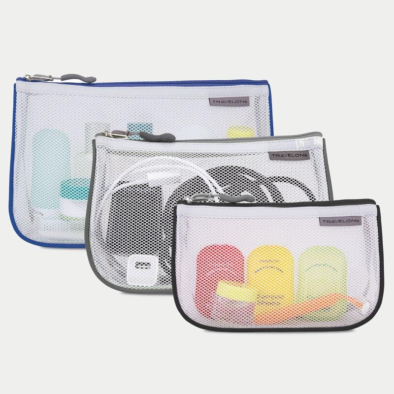 Travelon Piped Pouches Set Of 3