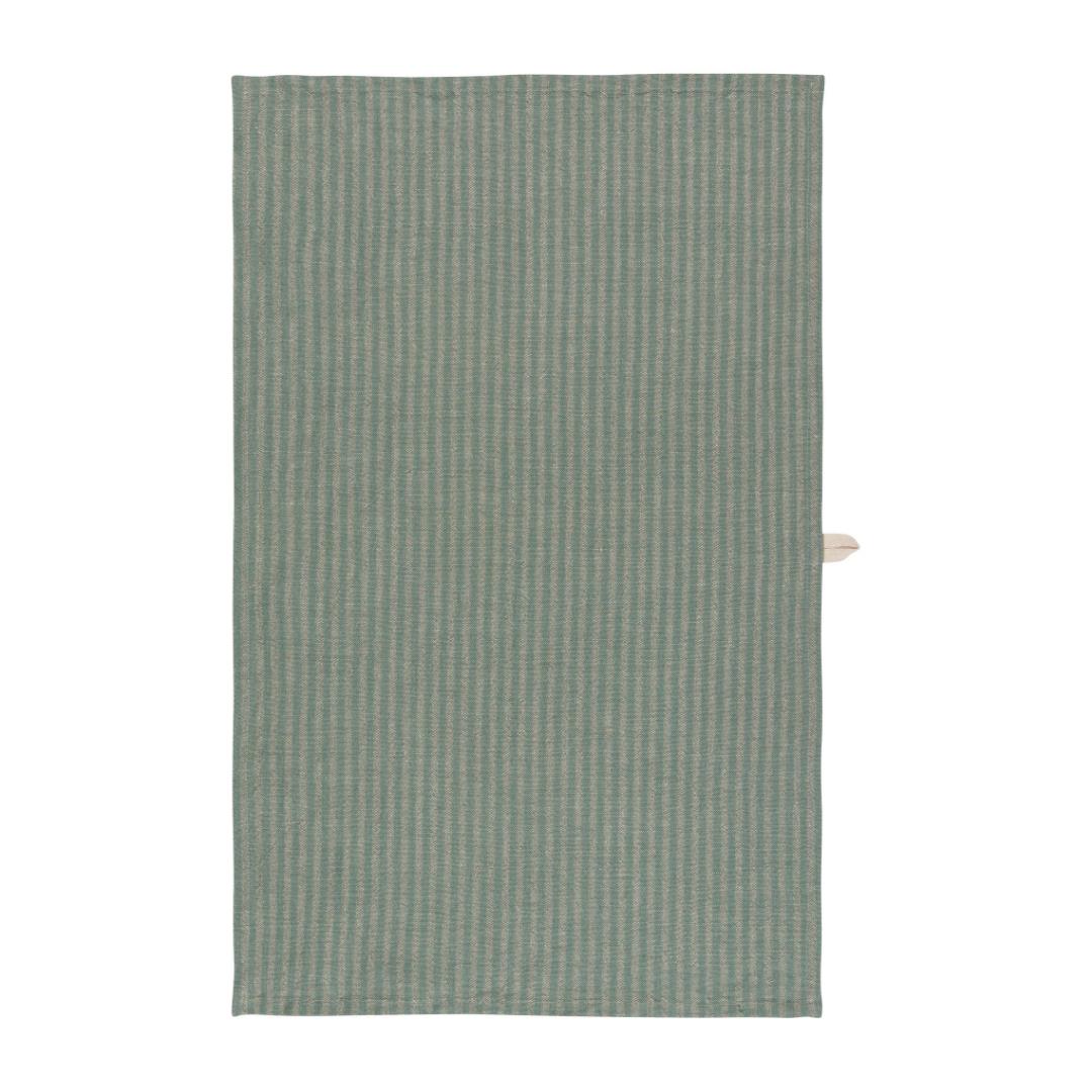 Danica Striped Tea Towel Jade Green