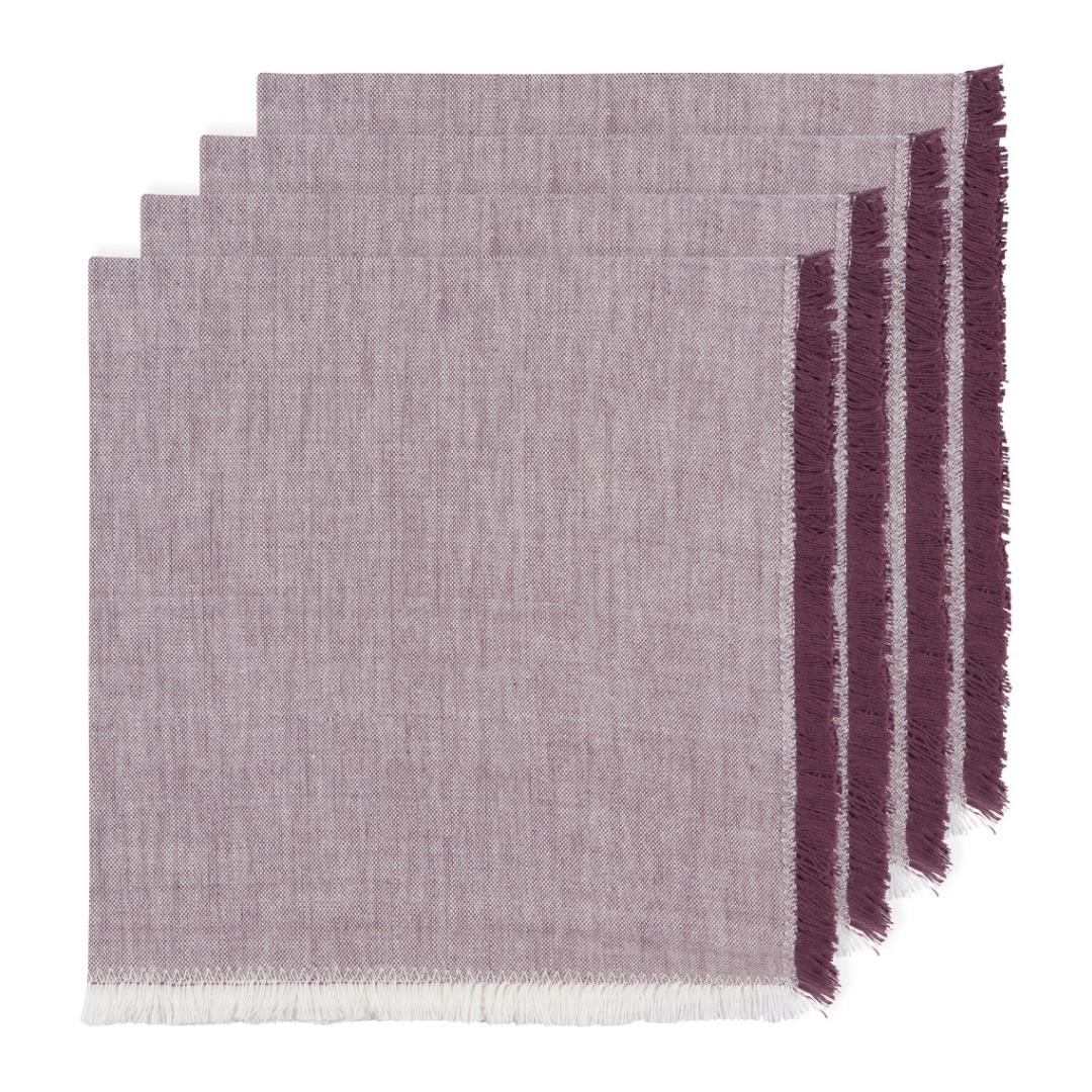 Danica Heirloom Napkins Set Of 4 Ash Plum