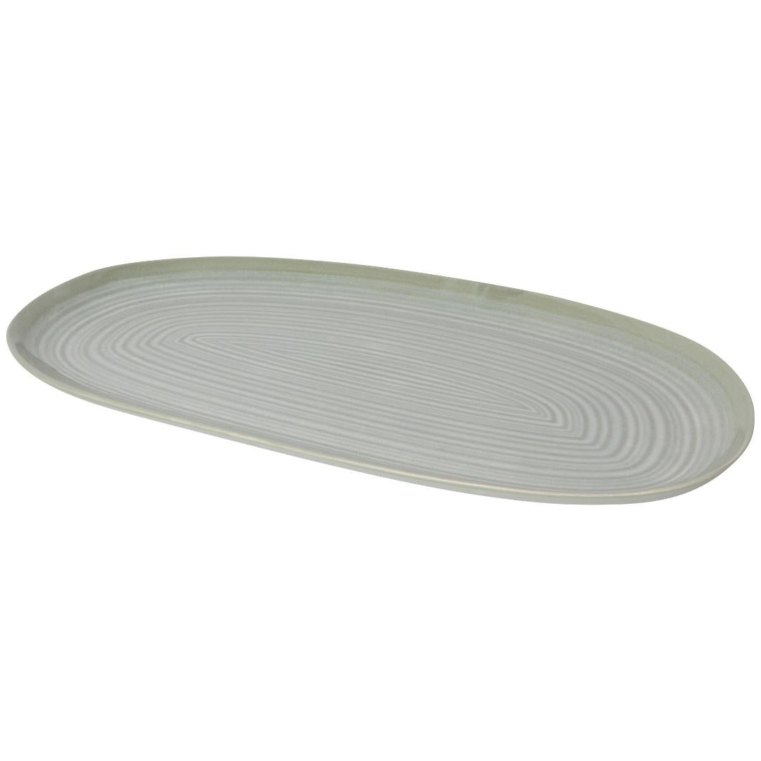 Danica Aquarius Sage Oval Platter 15"