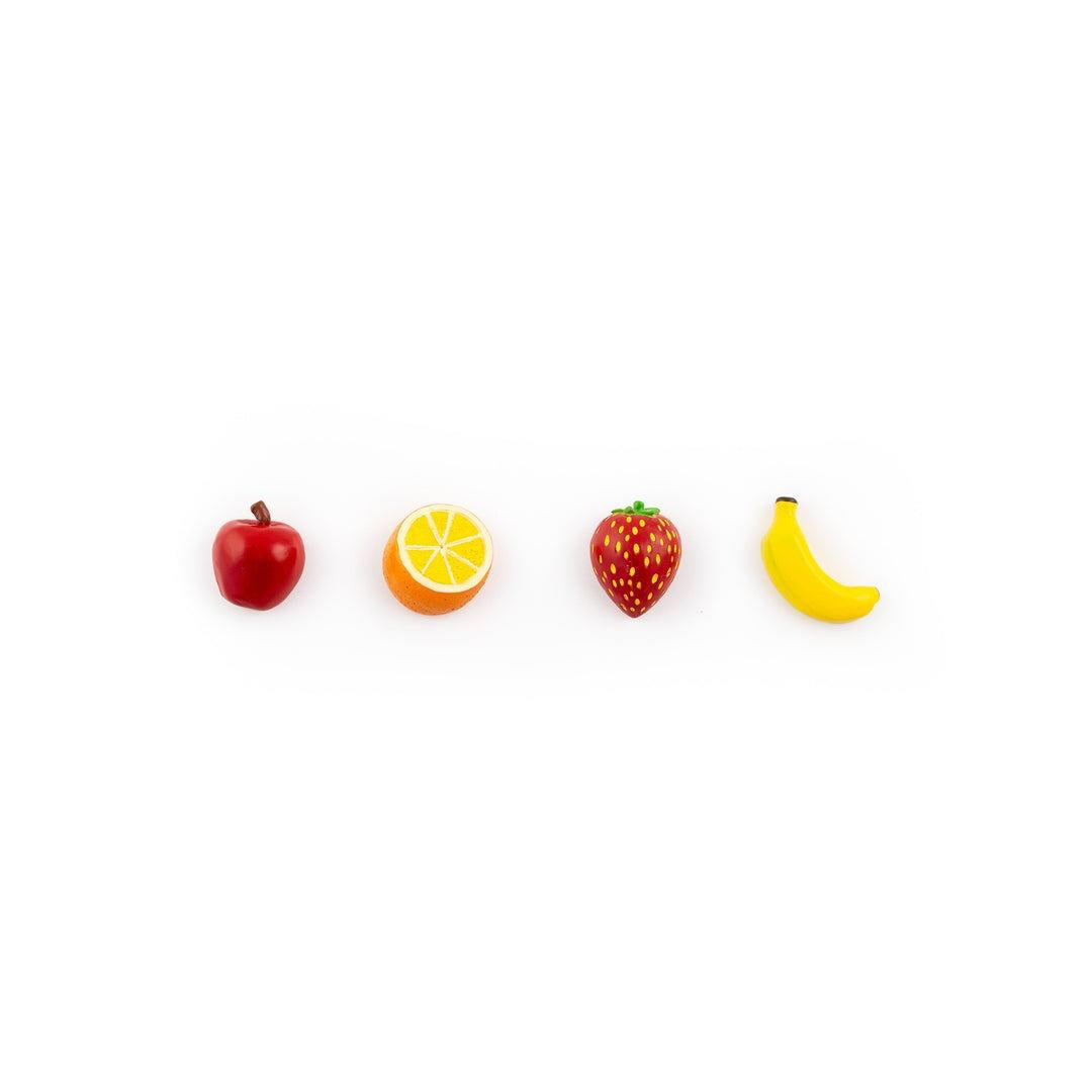 Three By Three Mini Fruit Magnets Set Of 4