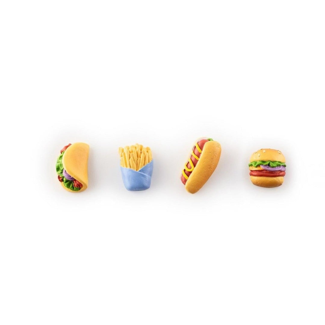 Three By Three Mini Magnets Set Of 4 - Junk Food