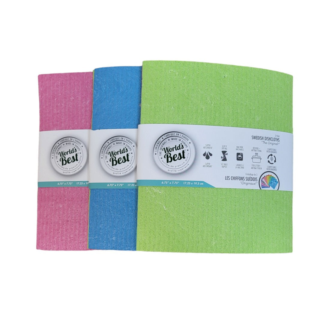 World's Best Swedish Dish Cloth Set Of 3
