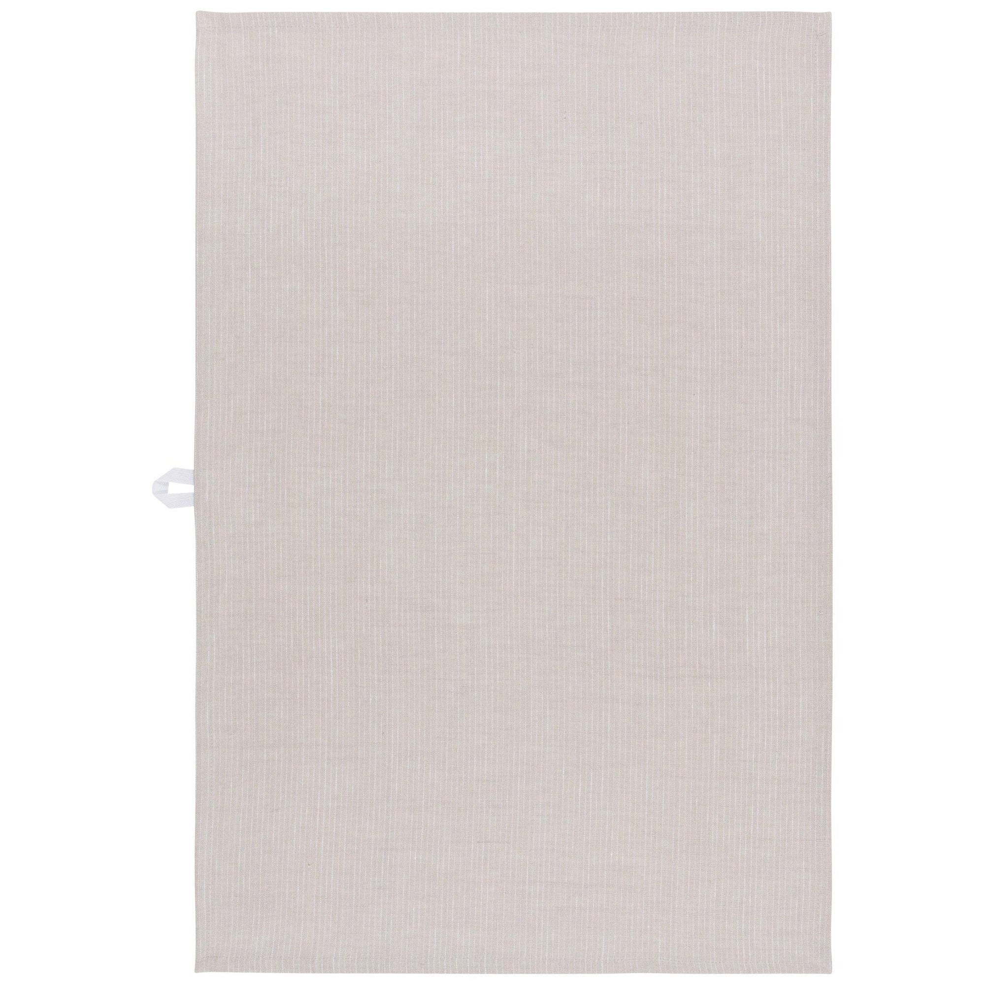 Danica Pinstripe Linen Tea Towel Dove Grey
