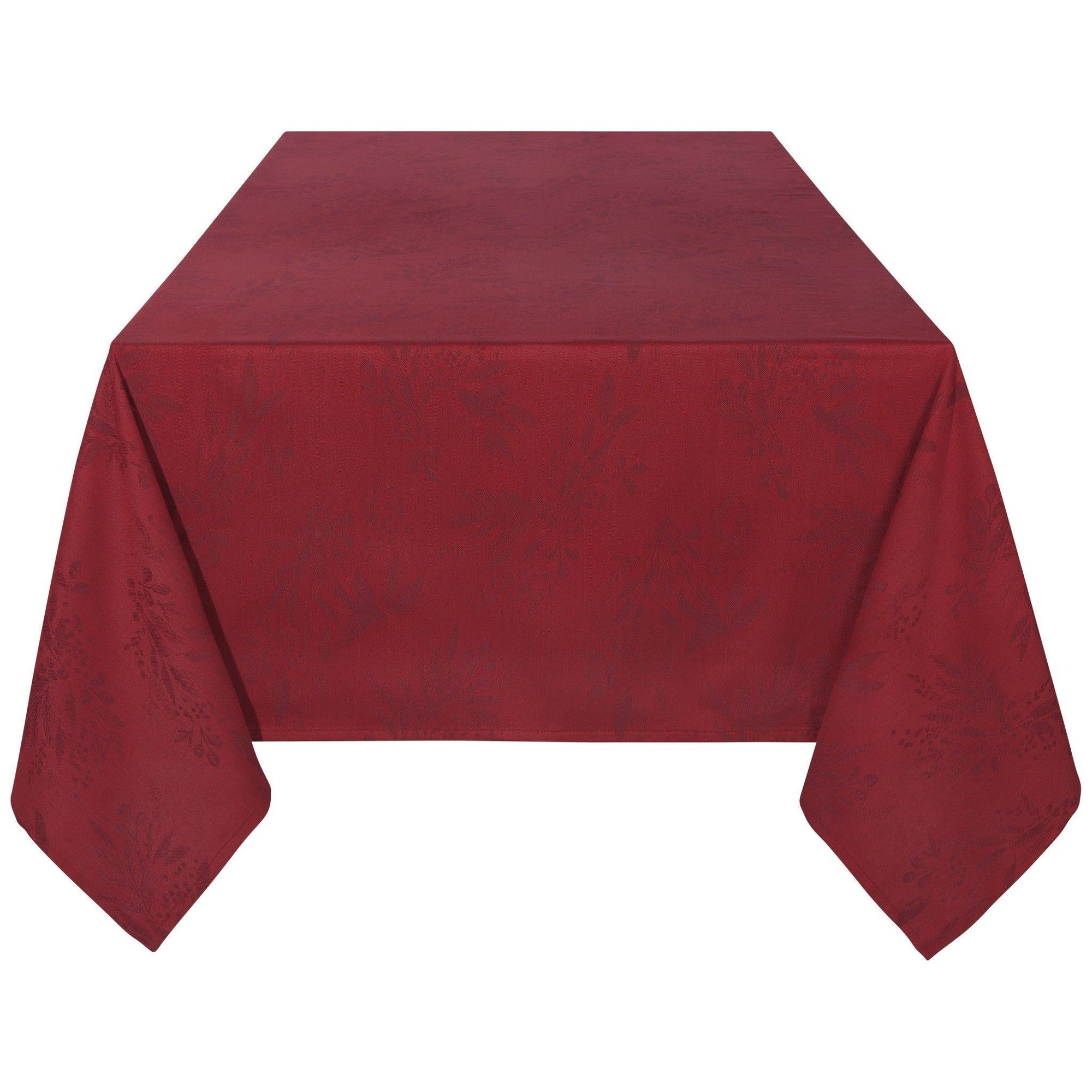 Danica Heirloom Tablecloth 60" x 90" Red Wintersong Jacquard