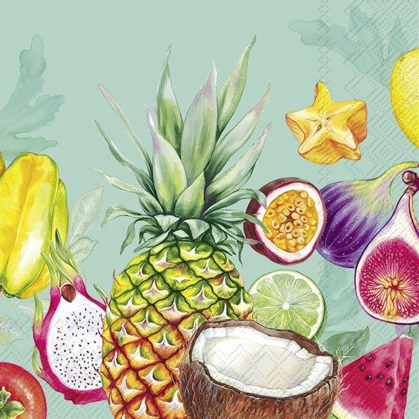 IHR Cocktail Napkin 20 Pack Tropical Fruits