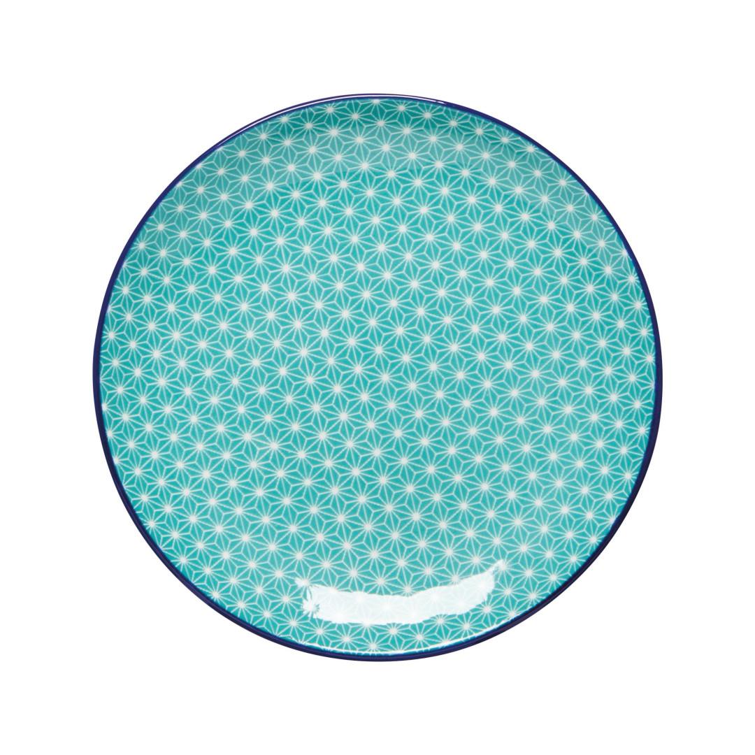 Now Designs Appetizer Plate 6" Aqua Stars - iQ living