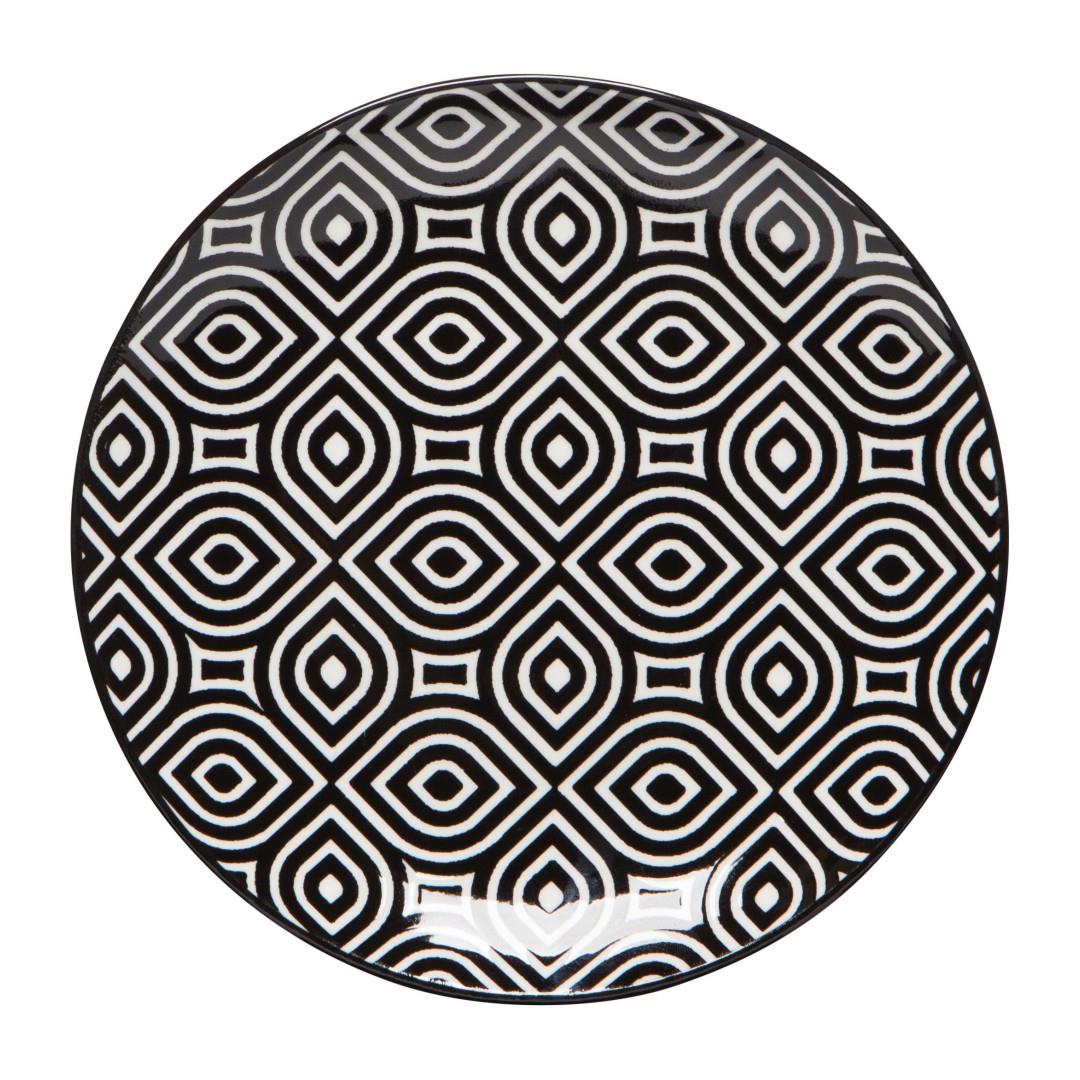 Now Designs Appetizer Plate 6" White Geo - iQ living