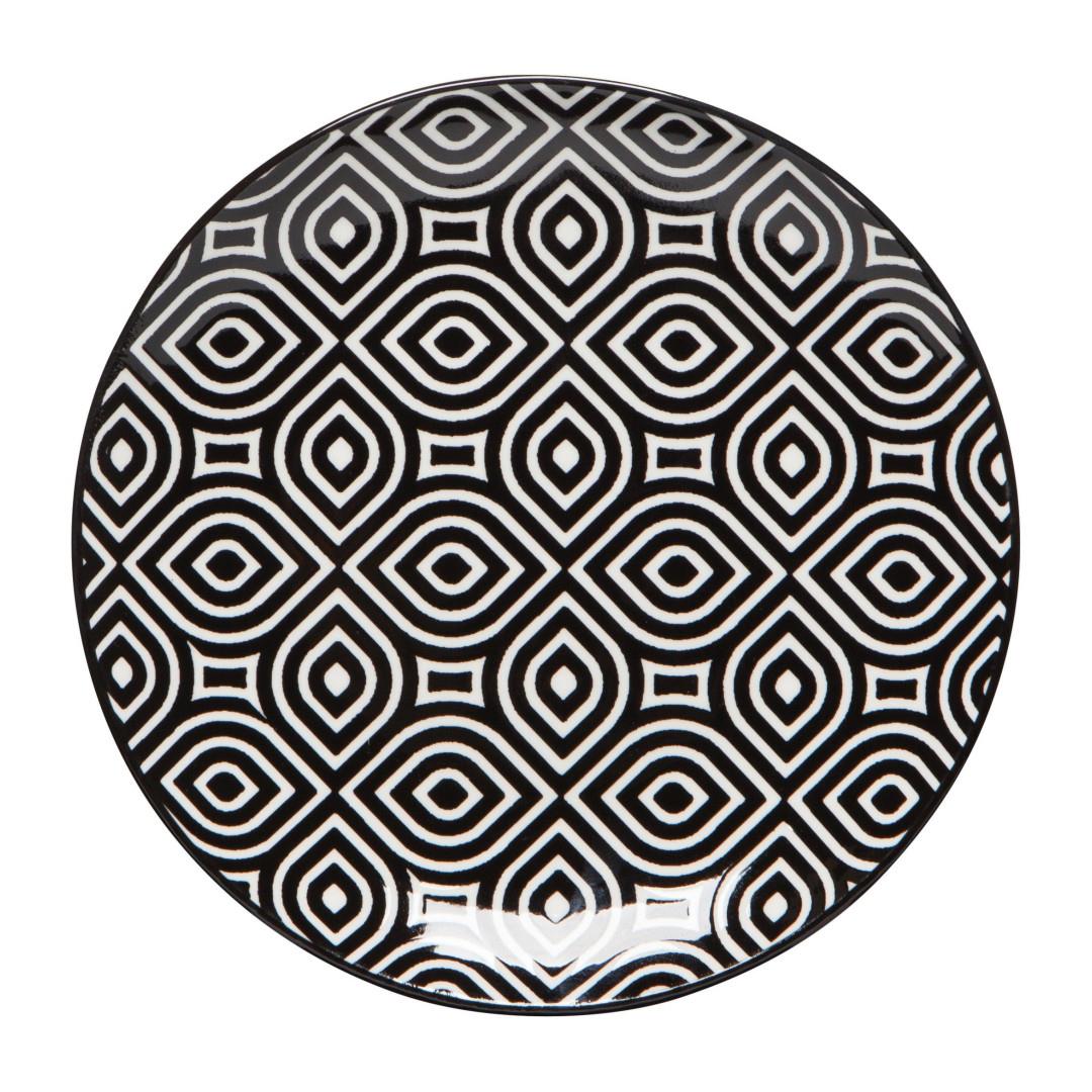 Now Designs Appetizer Plate 6" White Geo