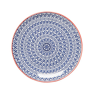 Now Designs Appetizer Plate 6" Blue Cross