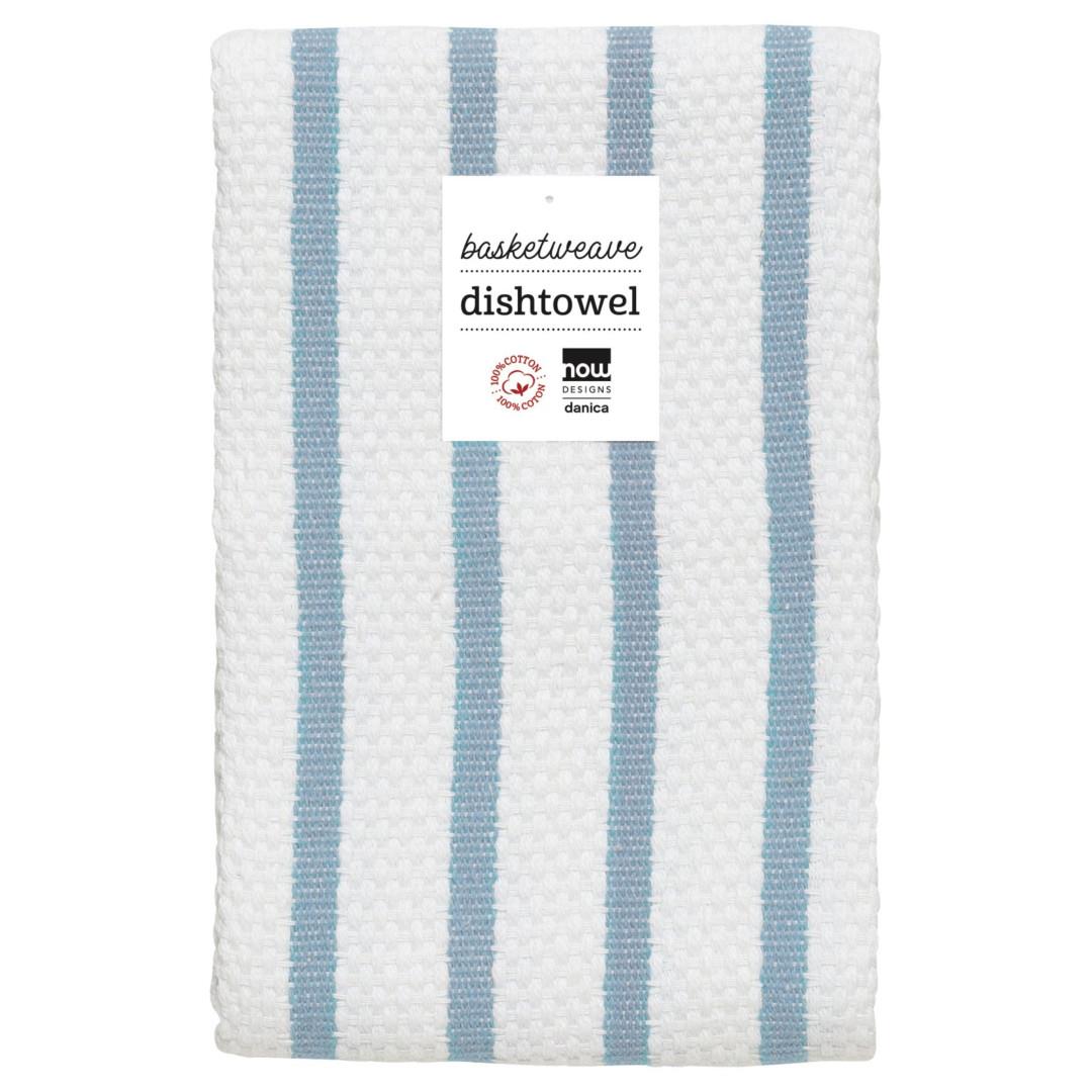 Now Designs Basketweave Tea Towel Slate Blue