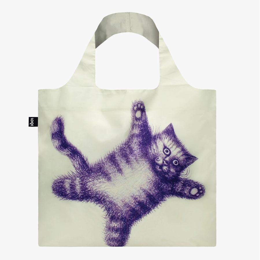 LOQI Tote Bag - Flying Purr-ple Cat