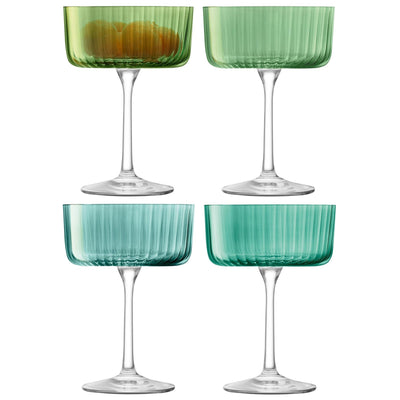 LSA Gems Jade Champagne/Cocktail Glass 230ml Set Of 4