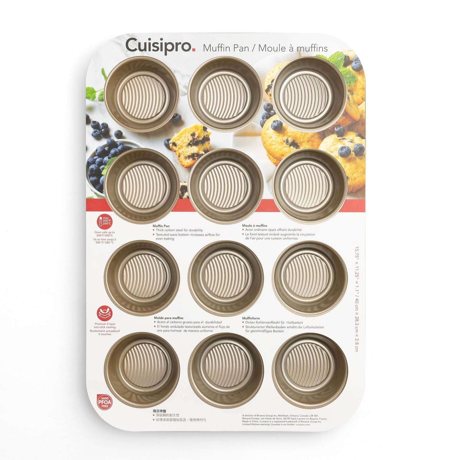 Cuisipro Carbon 12 Cup Mufin Pan - iQ living