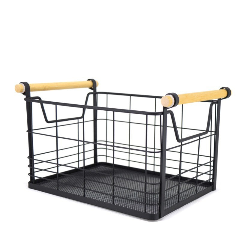 Natural Living Metal Organizing Basket