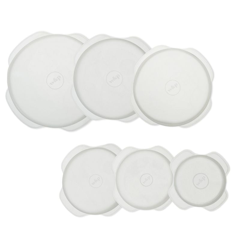 W&P Silicone Round Stretch Lids Set Of 6