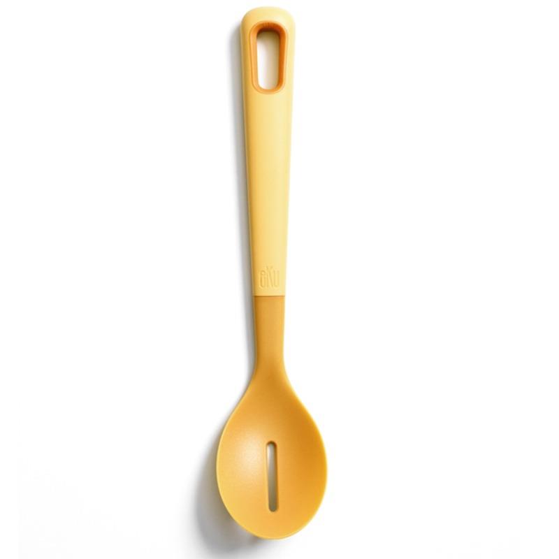 eKu Yellow Slotted Spoon