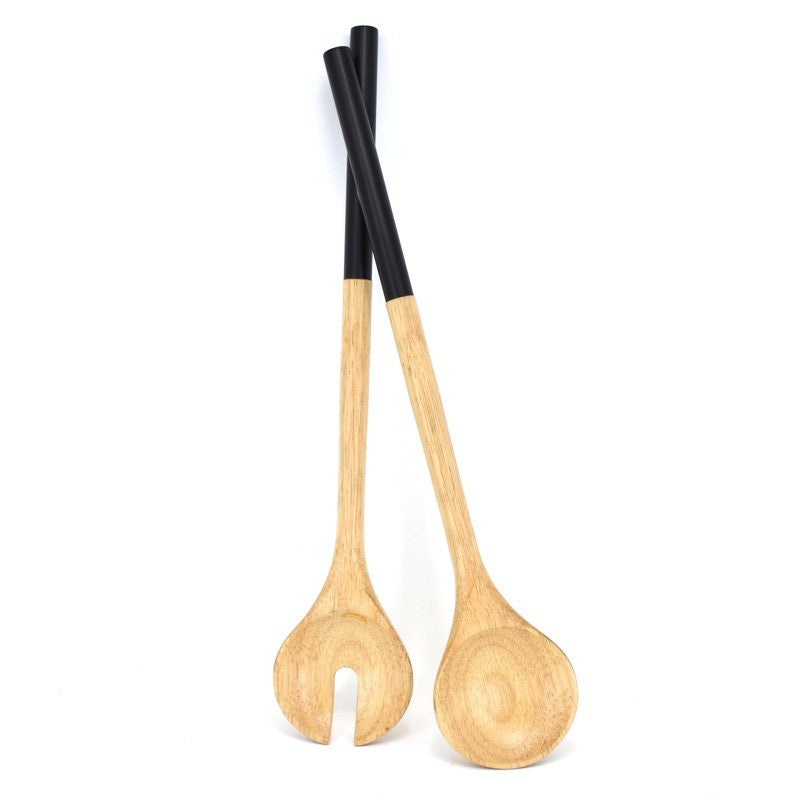 Natural Living Wood Salad Servers 14"