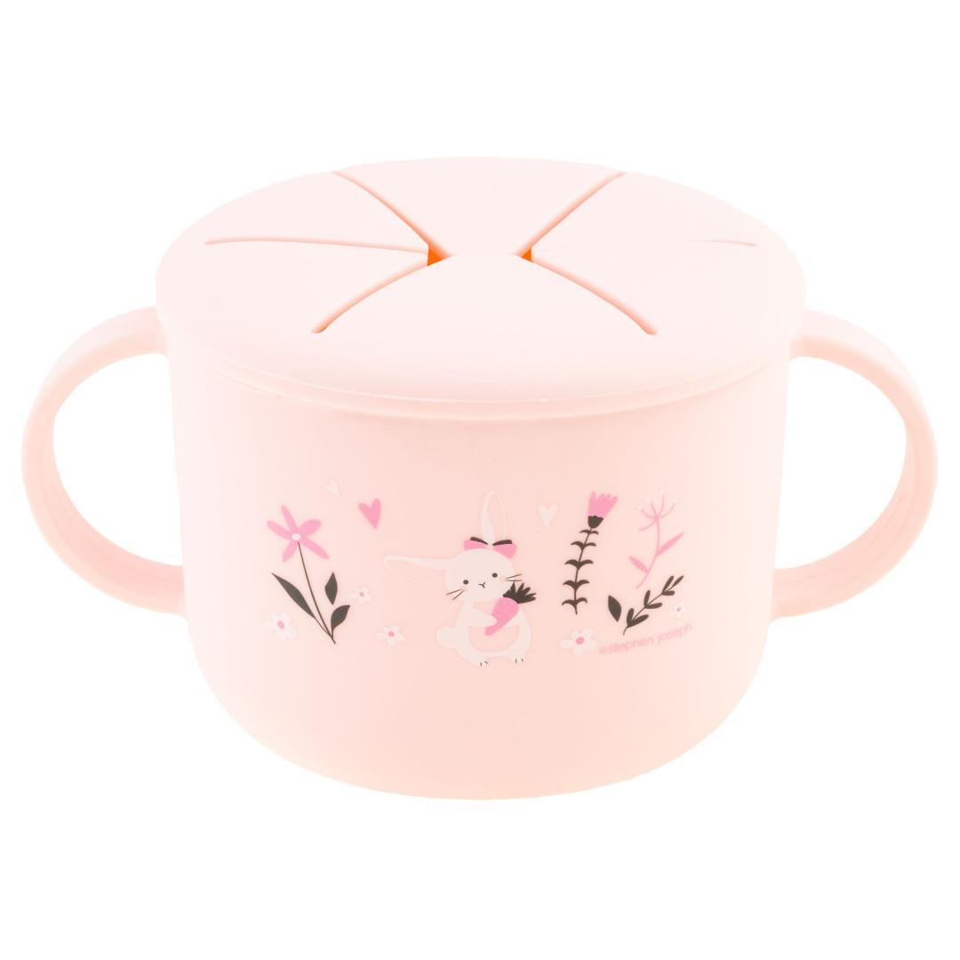 Stephen Joseph Silicone Snack Cup Pink Bunny