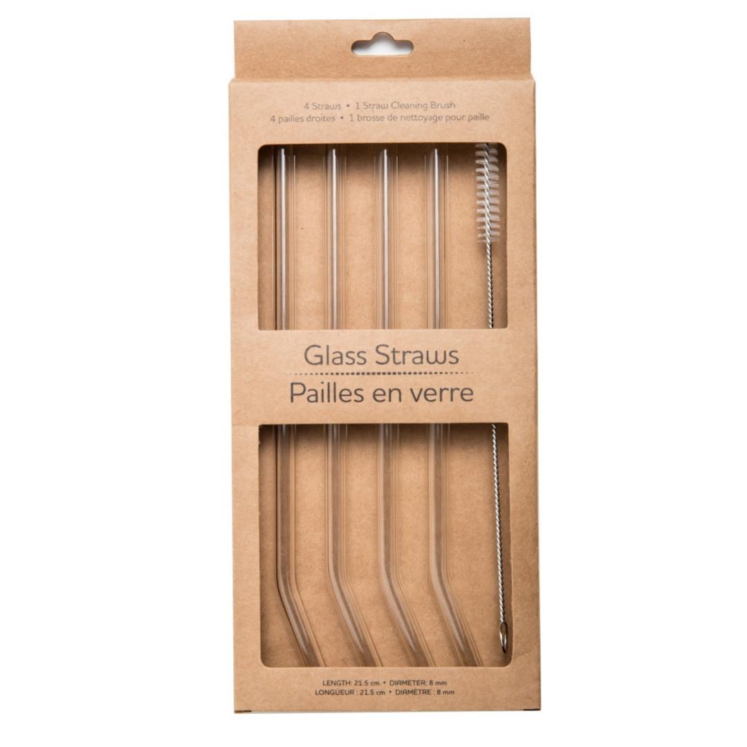 Life Without Waste Glass Straws Set Of 4