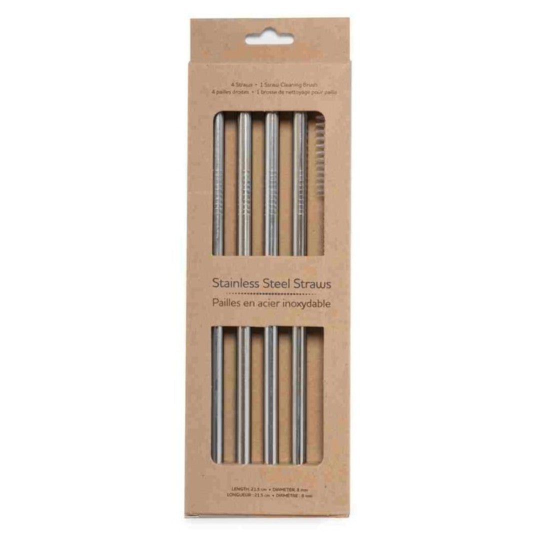 Life Without Waste Stainless Steel Straws Set Of 4 - iQ living