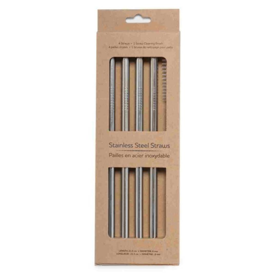 Life Without Waste Stainless Steel Straws Set Of 4