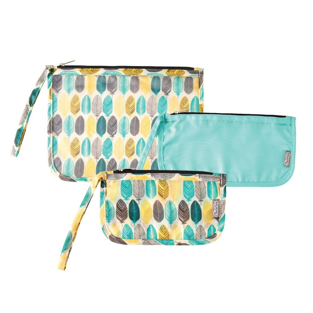 ChicoBag Travel Zip Pouches Set of 3 - Feather - iQ living