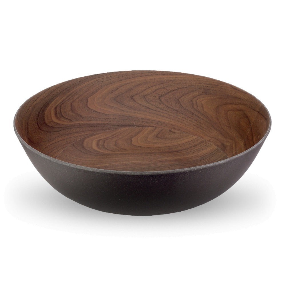 Brilliant Brown Bamboo Serving Bowl 12"