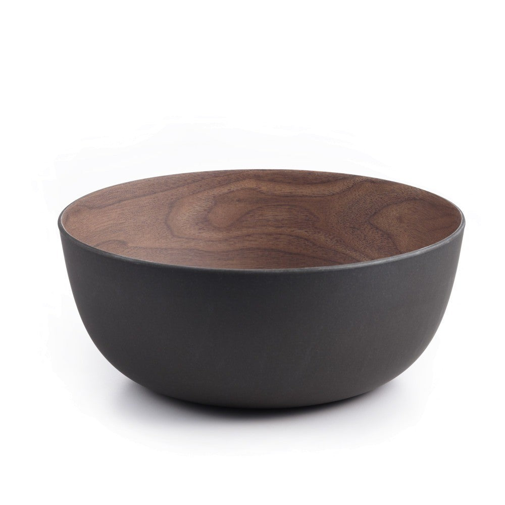 Brilliant Brown Bamboo Serving Bowl 9"