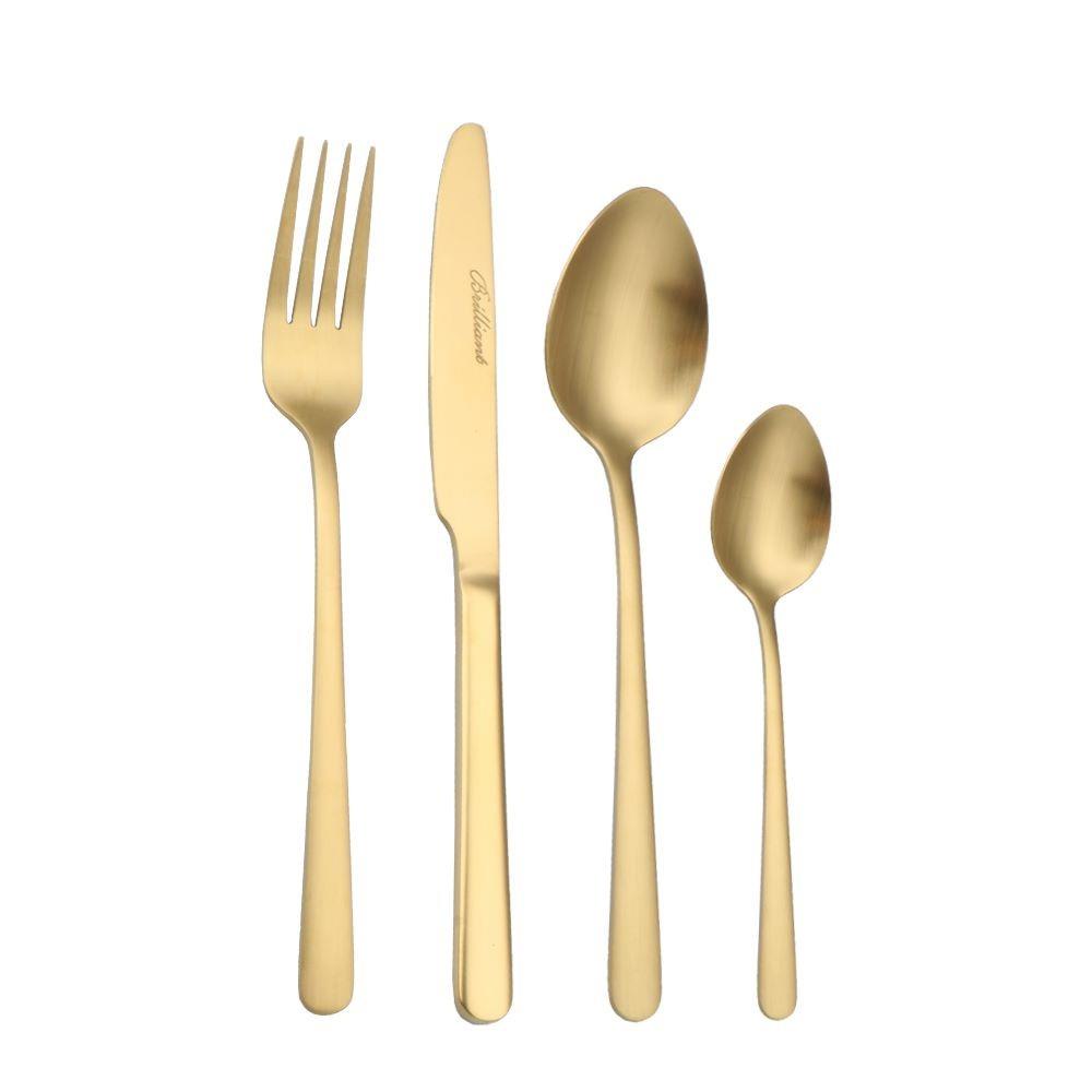 Brilliant Oslo Gold 16-Piece Flatware Set