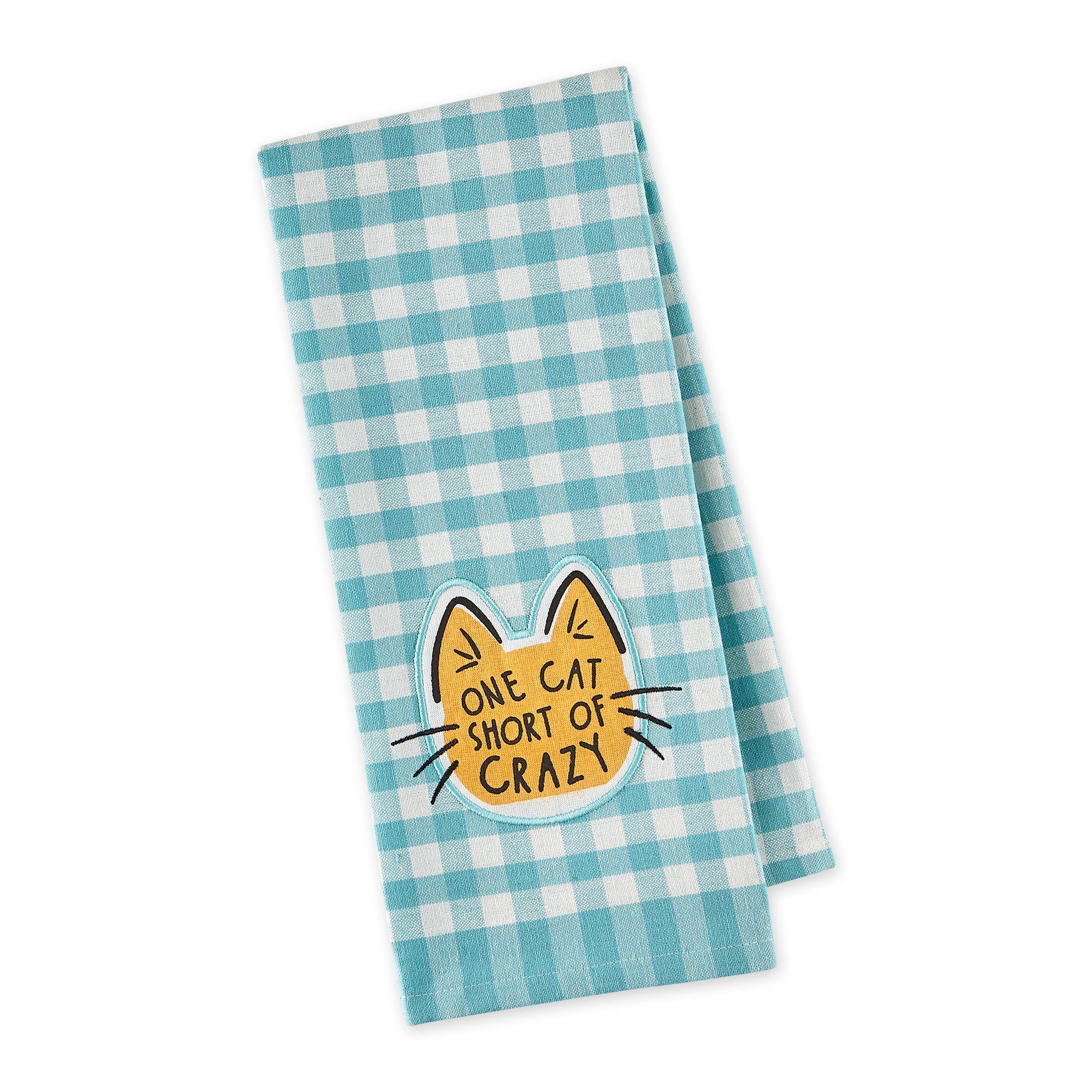 Design Imports Tea Towel Crazy Cat