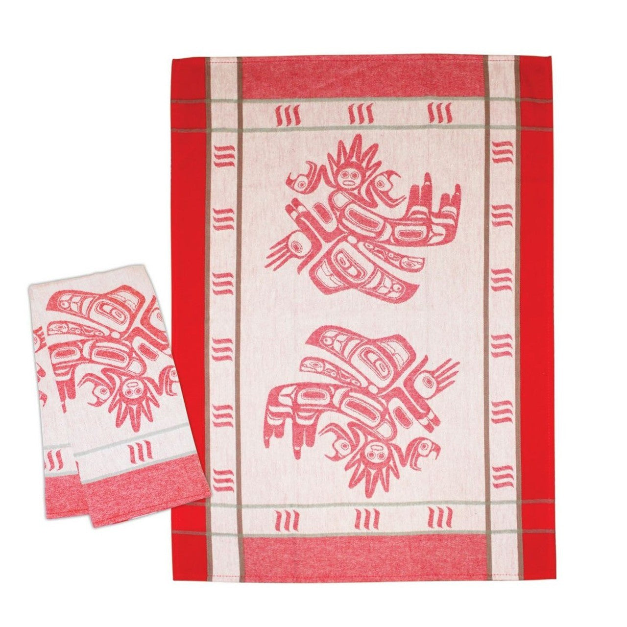 Native Northwest Cotton Tea Towel Running Raven - iQ living