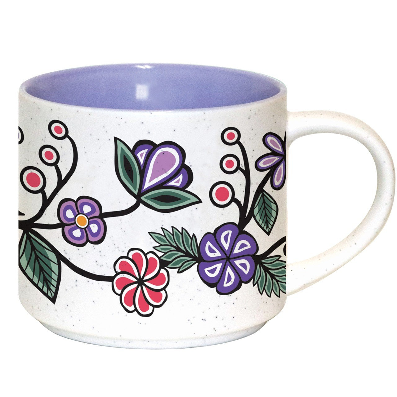 Native Northwest 16oz Ceramic Mug Ojibwe Florals - iQ living