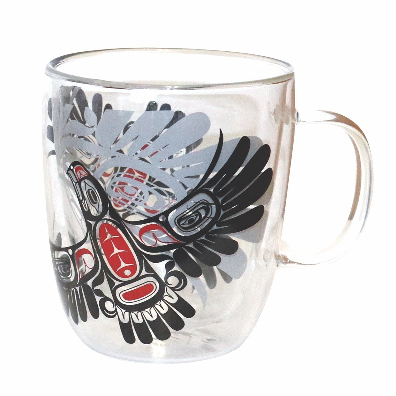 Native Northwest 12oz Double Walled Glass Mug Eagle's First Flight