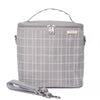So Young Linen Lunch Poche Light Grey Grid
