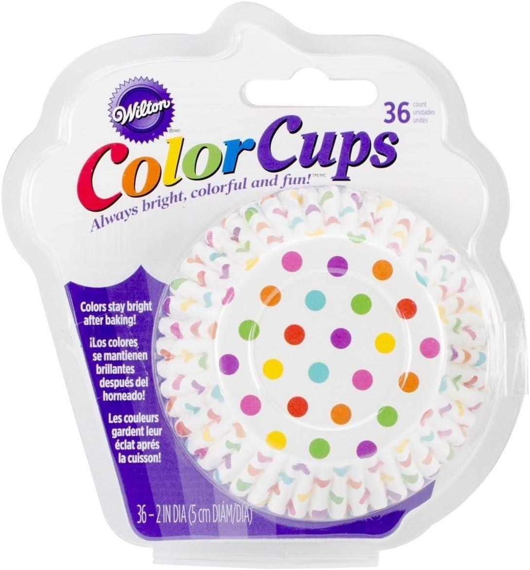 Wilton Baking Cups 36 Count - Rainbow Dots