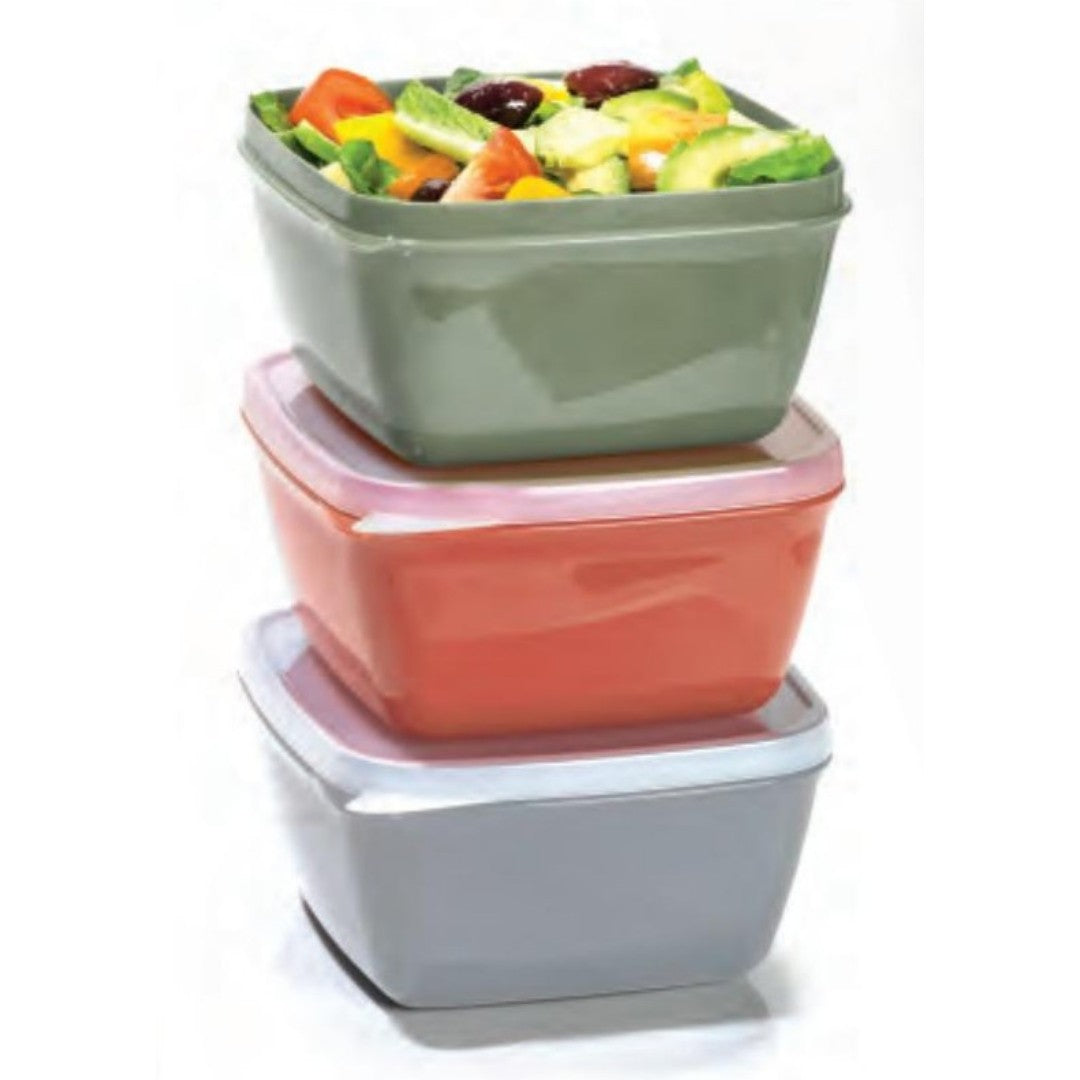 Joie Meal Seal 1 Compartment Square Containers Set Of 3
