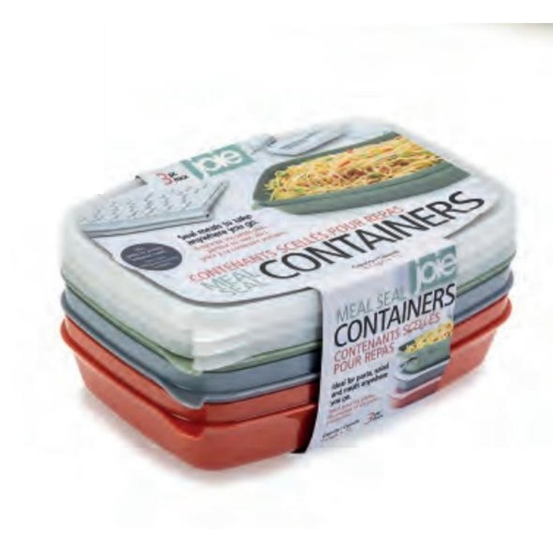 Joie Meal Seal 1 Compartment Rectangular Containers Set Of 3