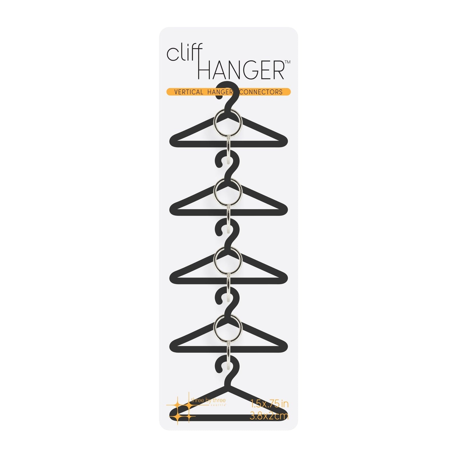Three By Three cliffHANGER Hanger Connectors Set Of 4