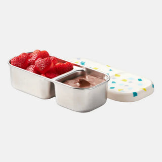 PlanetBox Day Tripper Snack Container - Terrazzo - White Sand