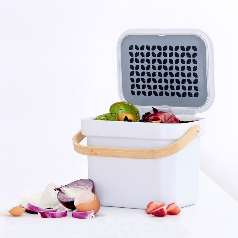 Full Circle Post Modern Stainless Steel Compost Bin