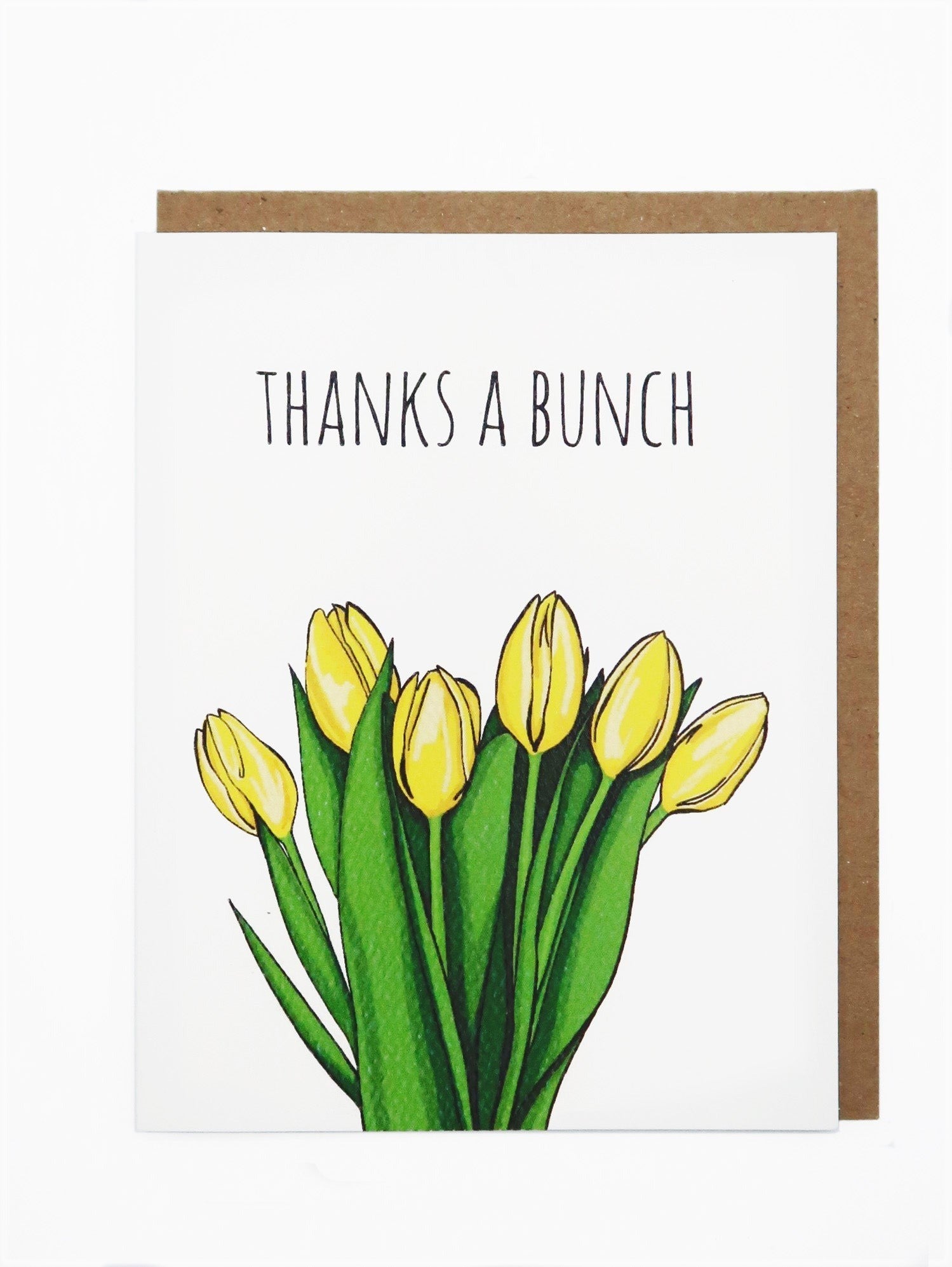 Noted By Copine Thank You Card - Thanks A Bunch Tulips