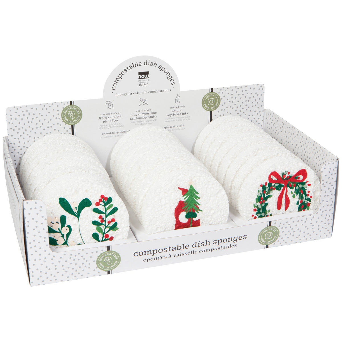 Now Designs Christmas Compostable Sponge Tis The Season