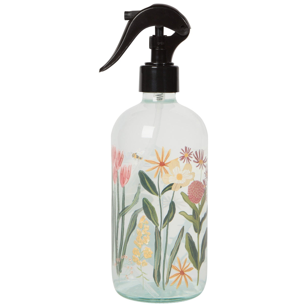 Now Designs Glass Spray Bottle 16oz Bees &amp; Bloom